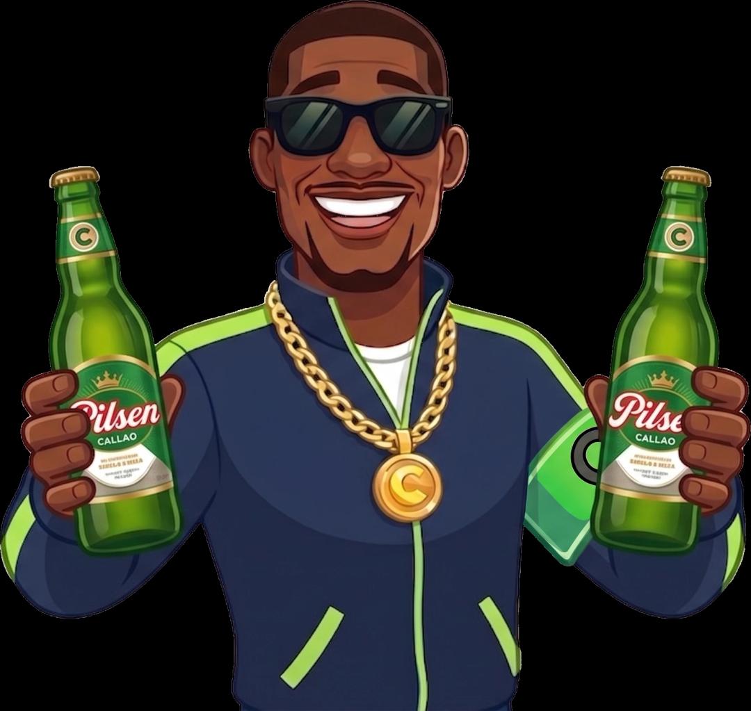 El Tío Capi con cervezas Pilsen para el tercer tiempo